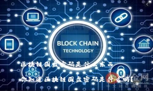 区块链圆盘密码是什么东西

你知道区块链圆盘密码是什么吗？