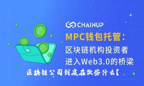 区块链公司到底在做些什么？
